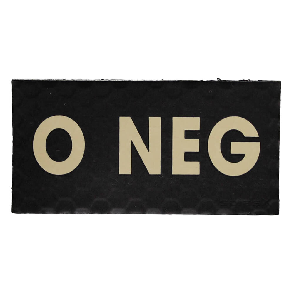 O Negative Army Infrared Blood Type Patch