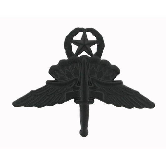 Army Master Halo Wings Badge Black Metal Pin-On