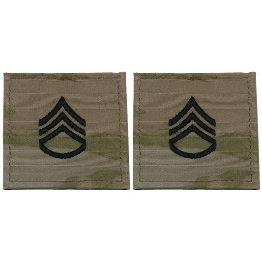 Army SSG Staff Sergeant OCP Patch 2x2 with Hook & Loop - Pair