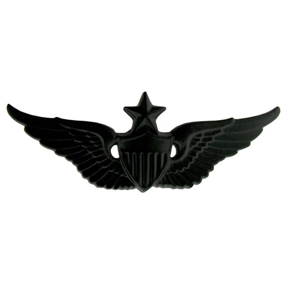 Senior Aviation Aircrew Black Metal Army Badge Pin