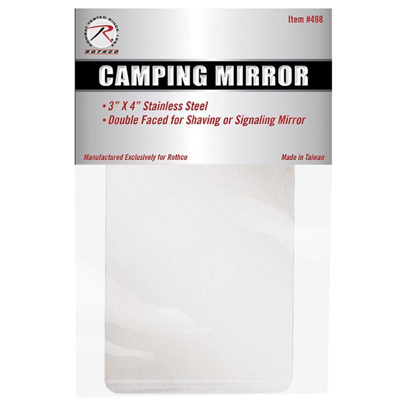 Rothco Campers Stainless Steel Mirror 3" X 4"