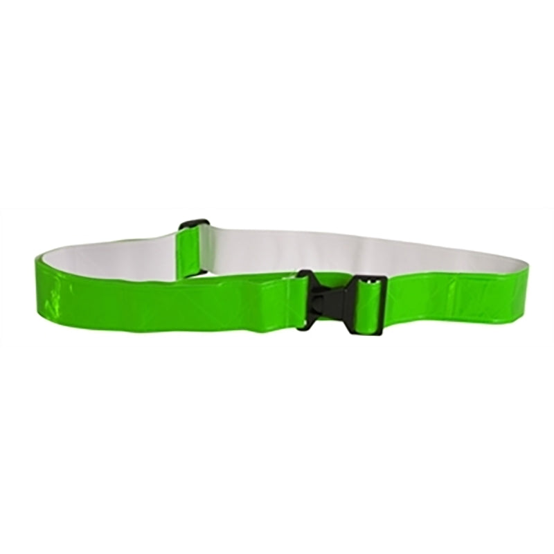 Neon Green Reflective Vinyl Belt with Buckle