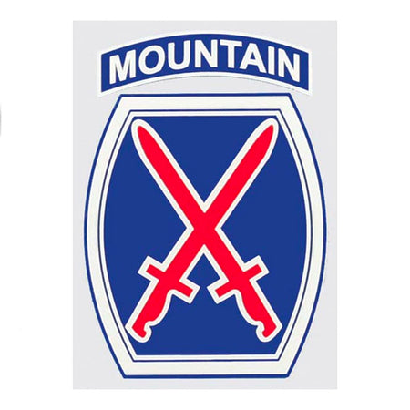 10th Mountain Division Decal 3.25"x4.25"