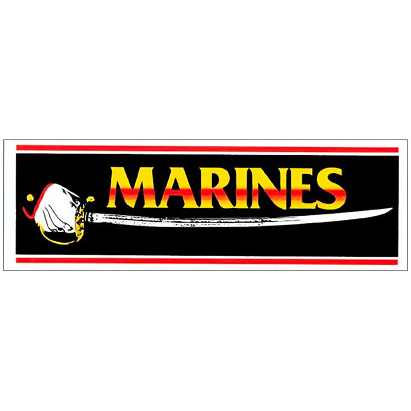 Marines with Sword Bumper Sticker 3"x9"