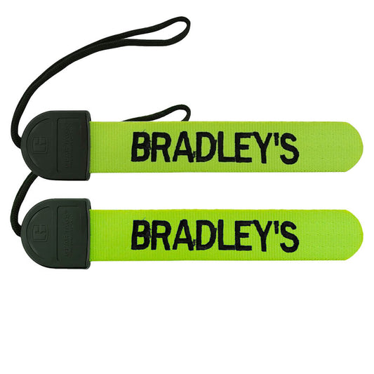 Safety Green Custom Embroidered Mini Gear Tags For Luggage and Bags 2 Pack