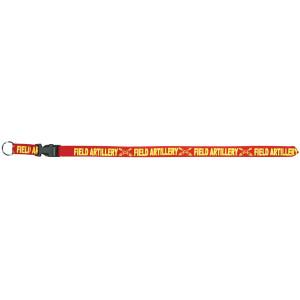 Field Artillery with Cross Cannons Yellow on Red Lanyard