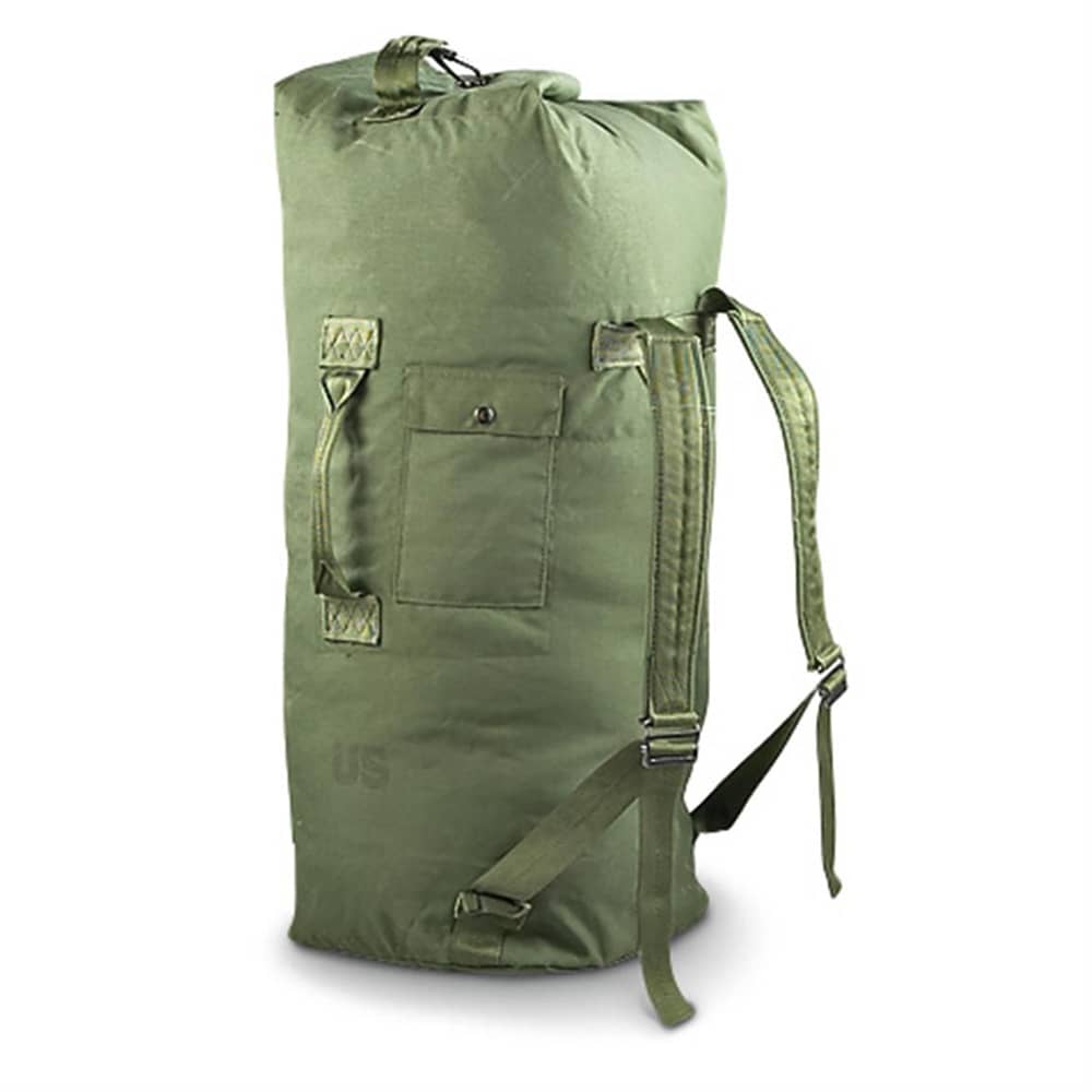 Genuine Issue Olive Drab 2-Strap Cordura Nylon Duffle Bag - Used