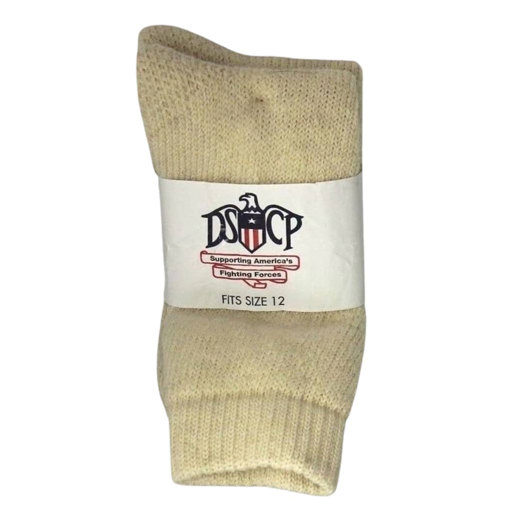 Military Issue White Wool Socks For Cold Weather Conditions