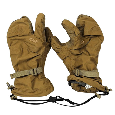 Outdoor Research MGS Shell Gloves Mittens Brown Used