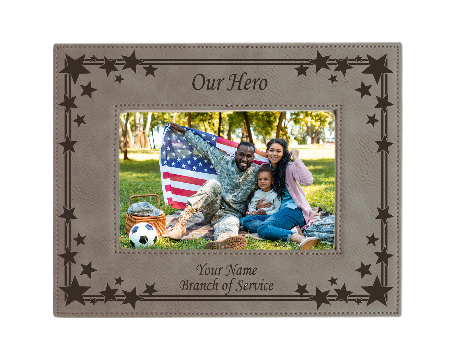 Personalized Our Hero Picture Frame 5"X7" Available in 2 Colors