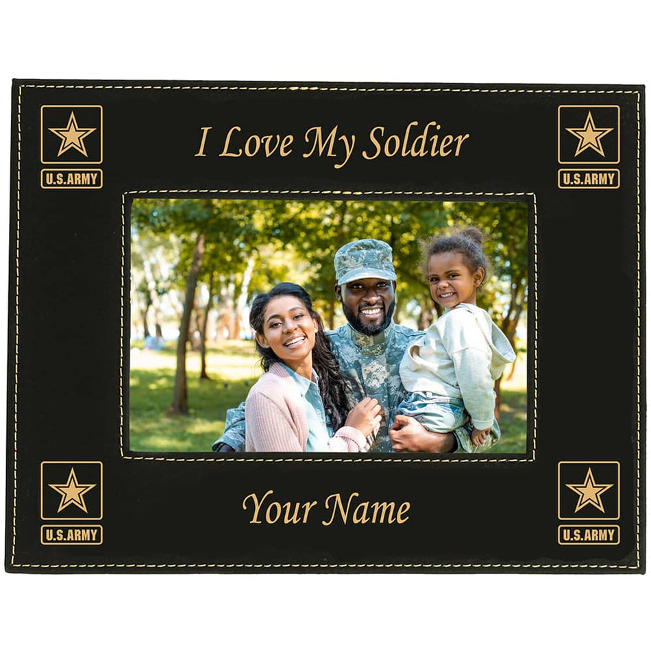 I Love My Soldier Picture Frame Black