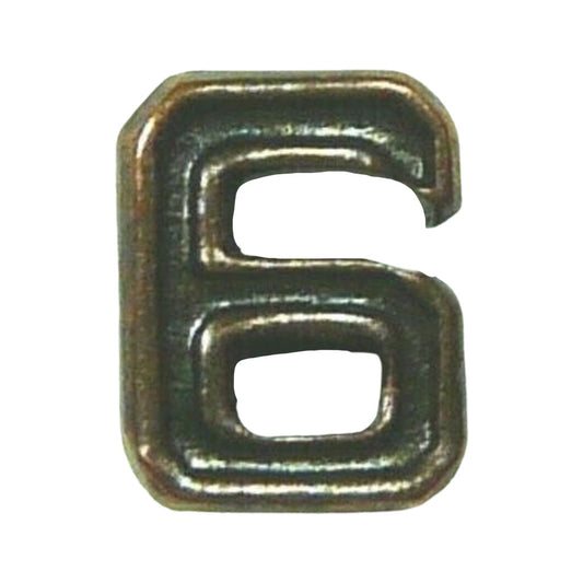 Bronze Numeral 6 - 3/16"