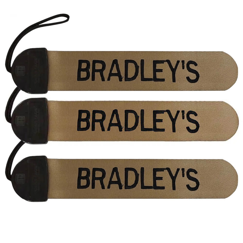 Coyote Brown Custom Luggage Tag Personalized Embroidered Gear Tags 3 Pack