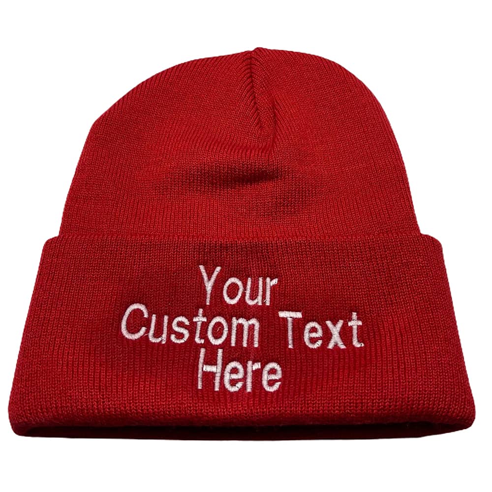 Custom Embroidered Fleece-Lined Knit Cap