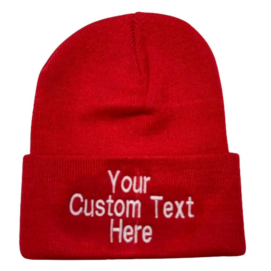 Custom Embroidered Fleece-Lined Knit Cap