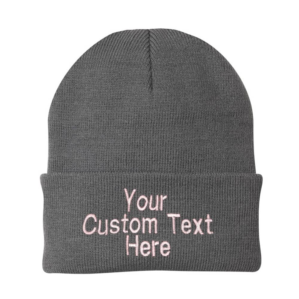 Number 1 Grandpa Beanie – Embroidered Cuff Knit Hat, 100% Acrylic, Made In USA, One Size Fits Most