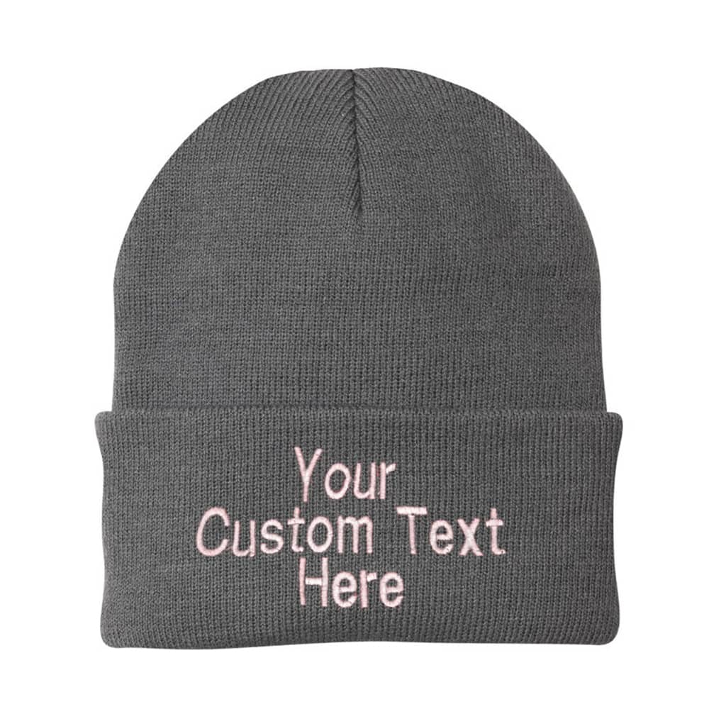 Custom Embroidered Fleece-Lined Knit Cap