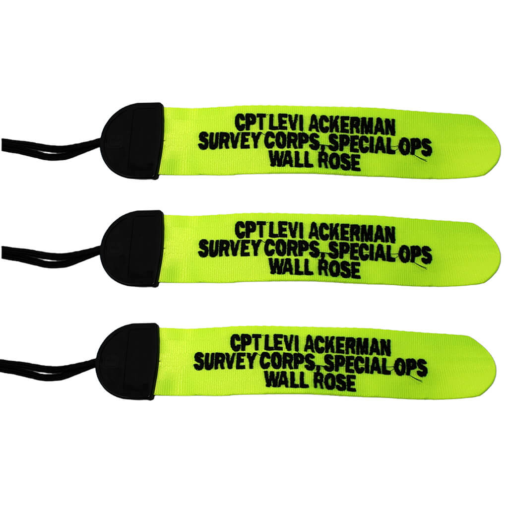 Safety Green Custom Luggage Tag Personalized Embroidered Gear Tags 3 Pack