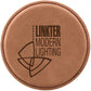 Personalized Dark Brown Faux Leather Drink Coaster
