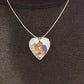 Personalized Heart Pendant Pendant With Scalloped Edge