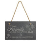 Personalized Slate Home Address Sign with Hanger String