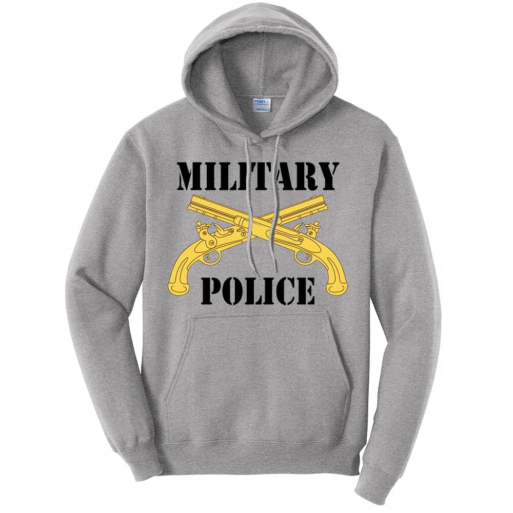 Military Police Branch Fleece Pullover Hooded Sweatshirt