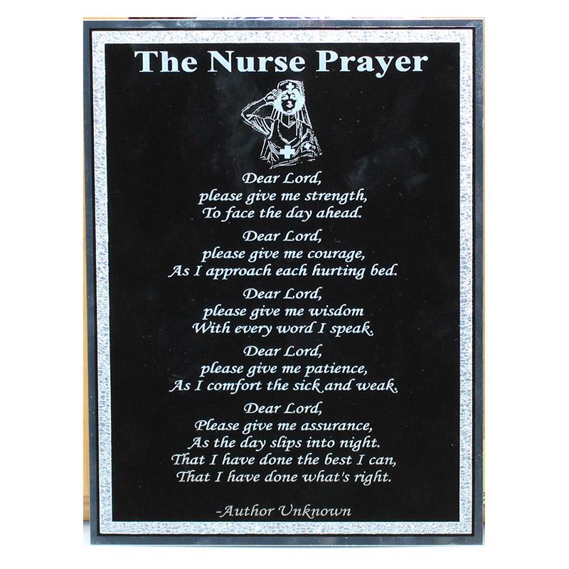 Personalized Nurse's Prayer Plaque