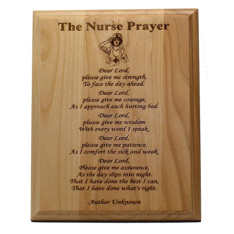 Personalized Nurse's Prayer Plaque