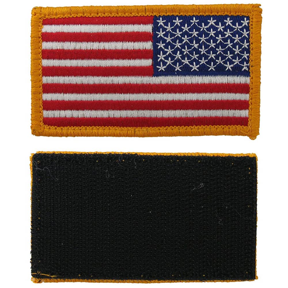 Reverse American Flag  Color Patch with Hook and Loop