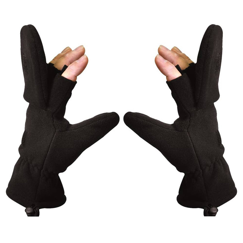 Black Rothco Fingerless Sniper Glove - Mittens