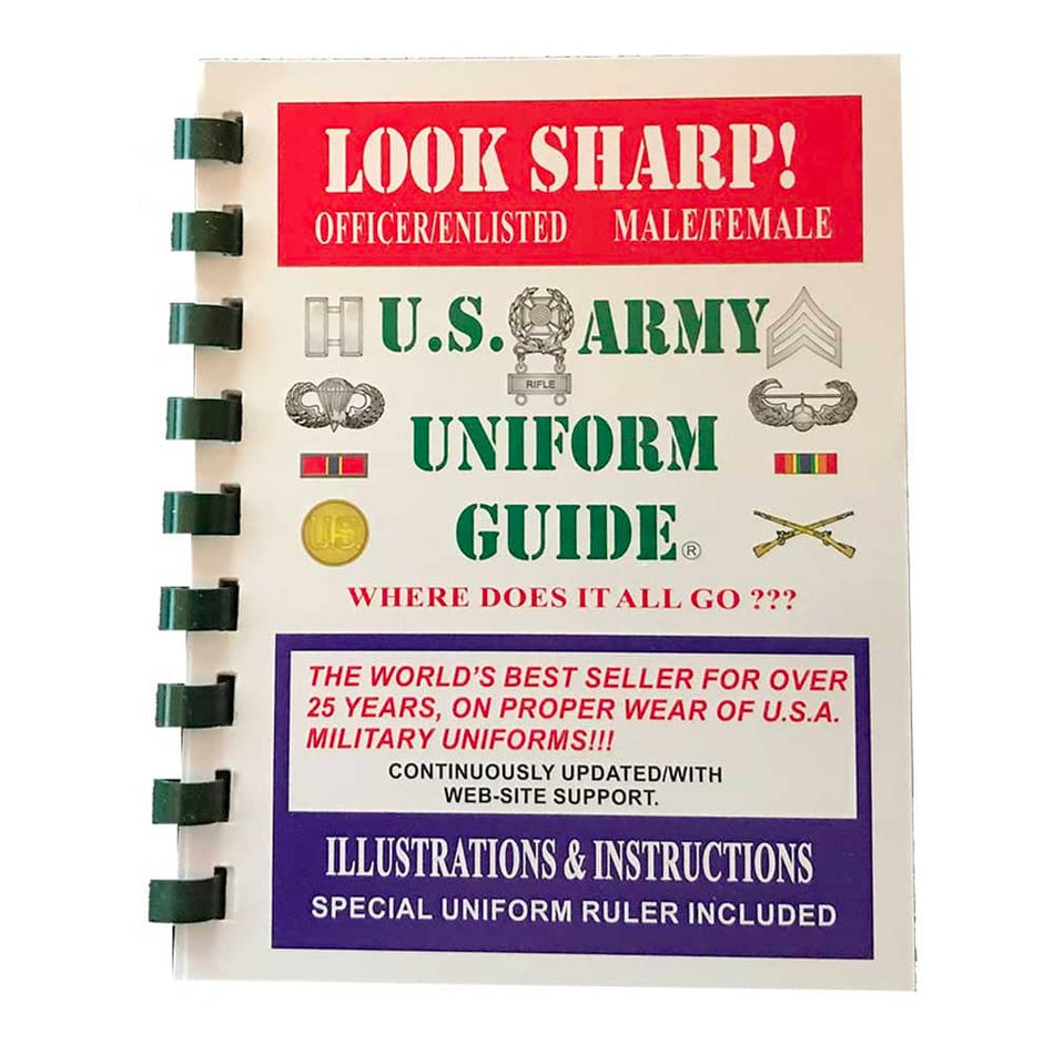 US Army Look Sharp Uniform Guide- Book & Ruler, Enlisted & Officer – Bradley's Surplus US Army Look Sharp Uniform Guide- Book & Ruler, Enlisted & Officer – Bradley's Surplus